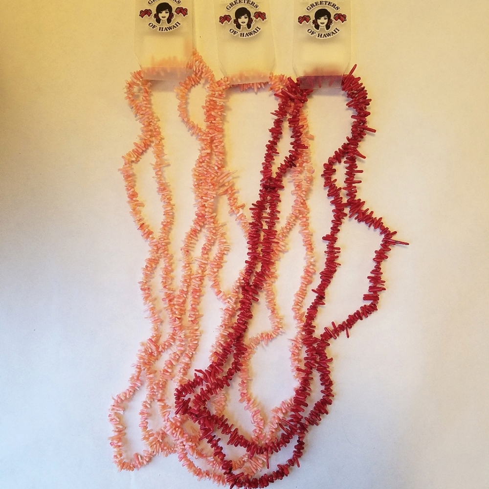 Three NWT Strands of Coral Beads from Hawaii